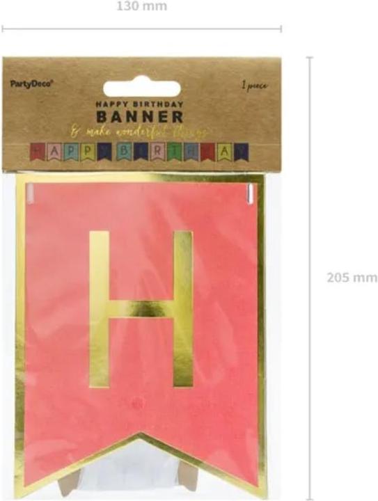 Actual product image Partydeco Letter chain Happy Birthday colourful (1 Piece)