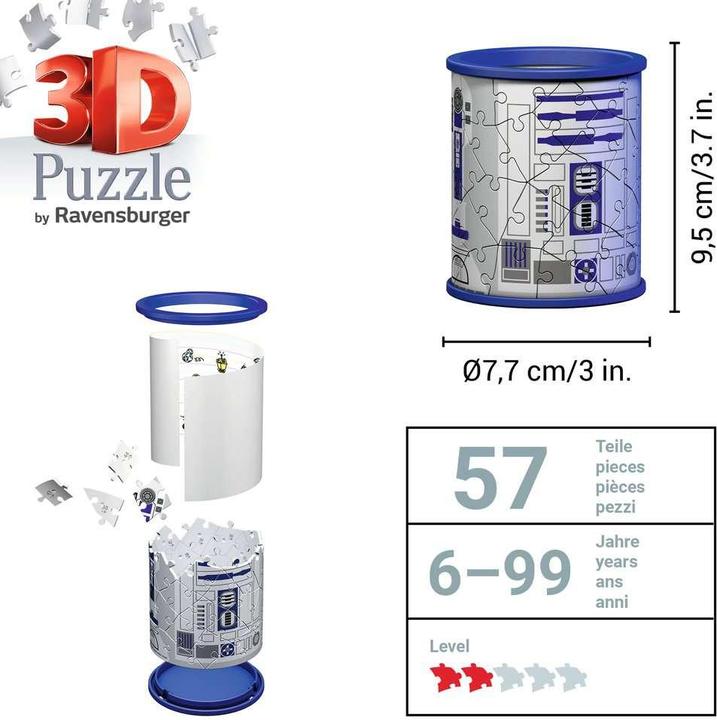 Productafbeelding Ravensburger RAV Puzzel Utensilo - Star Wars R2D2 11554 (54 onderdelen)