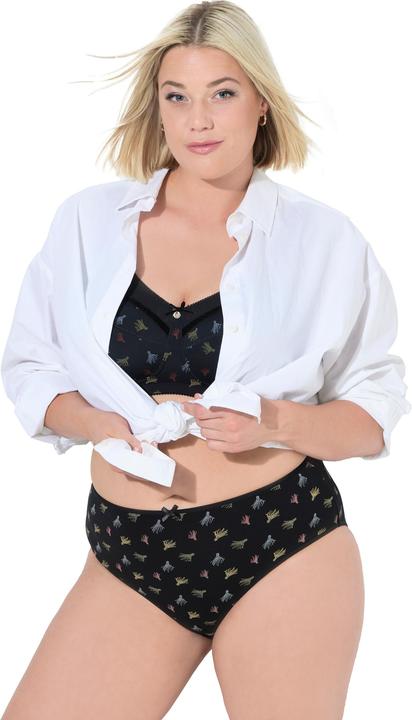 Immagine prodotto Ulla Popken Slip midi con fantasia/tinta unita in confezione da cinque (60)