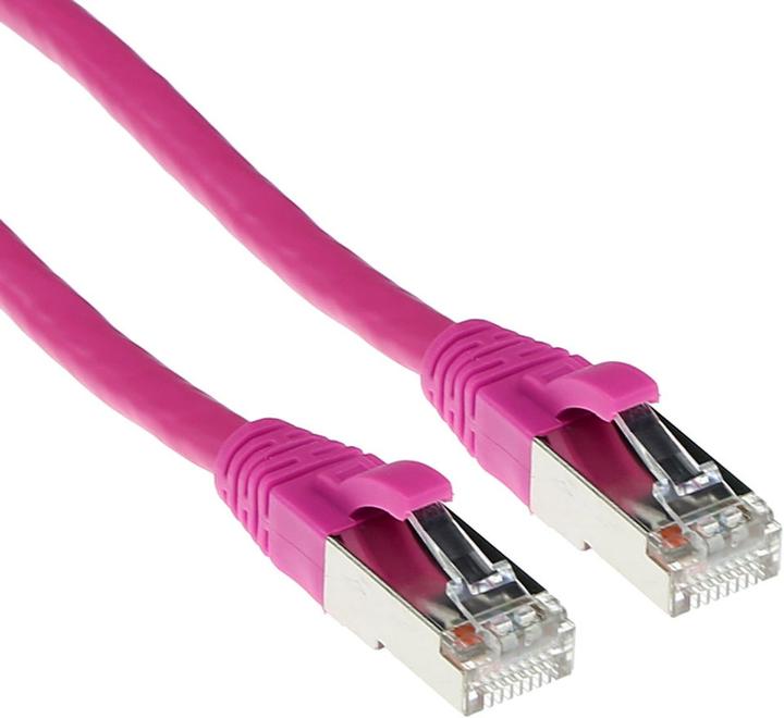 Produktbild ACT Pink 25 meter LSZH SFTP CAT6A patch cable snagless with RJ45 connectors (S/FTP, CAT6a, 25 m)