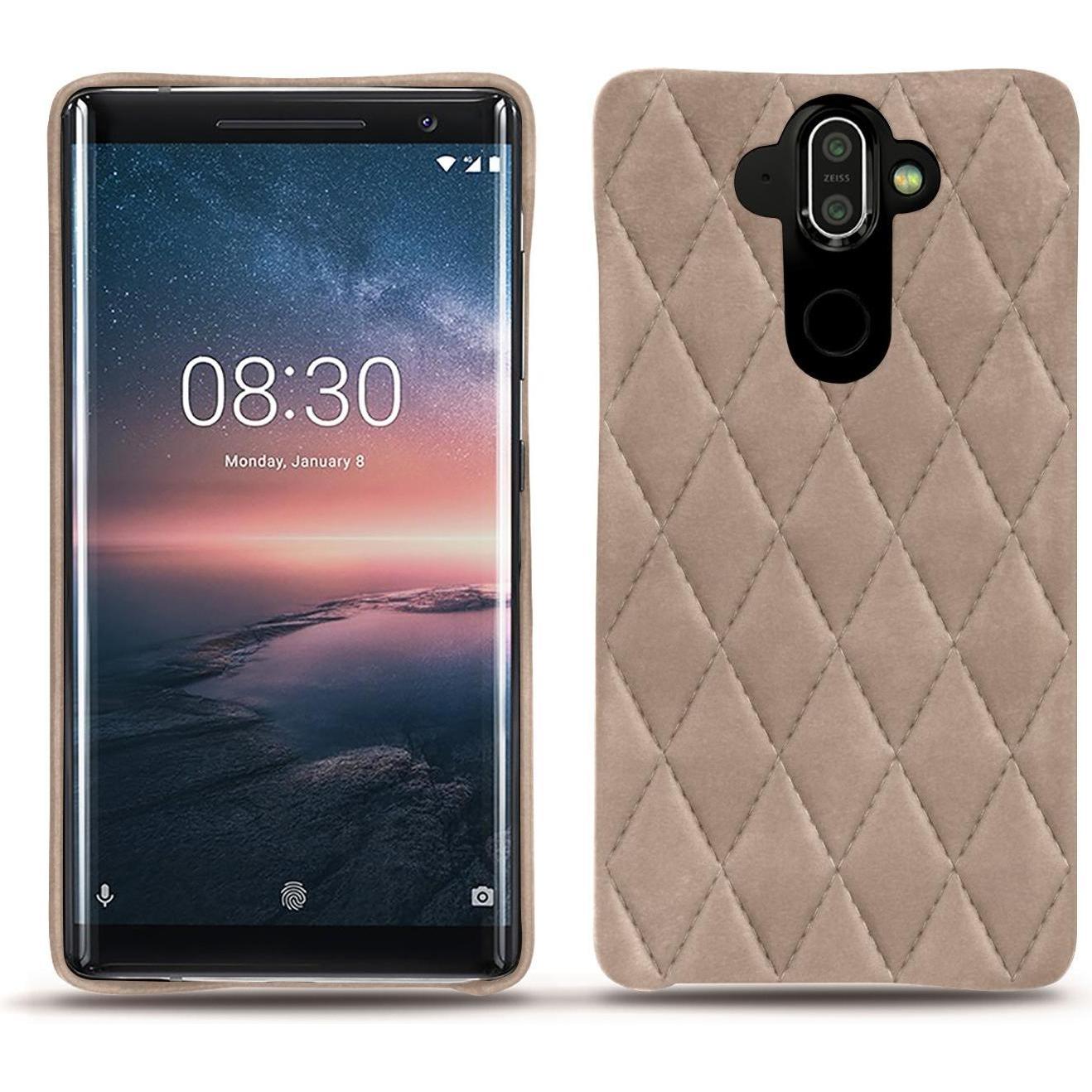 Noreve Lederschutzhülle (Nokia 8 Sirocco), Smartphone Hülle, Beige