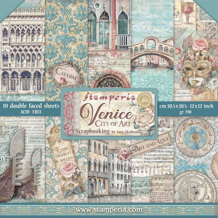 Produktbild Stamperia Scrapbook-Block "Venice" (190 g/m²)