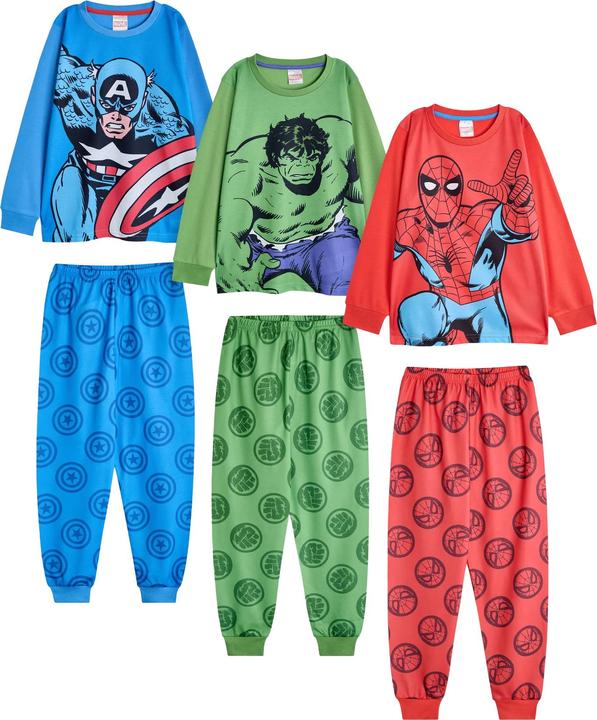 Produktbild Marvel Schlafanzug mit langer Hose Jungen(3erPack) Langärmlig (128)