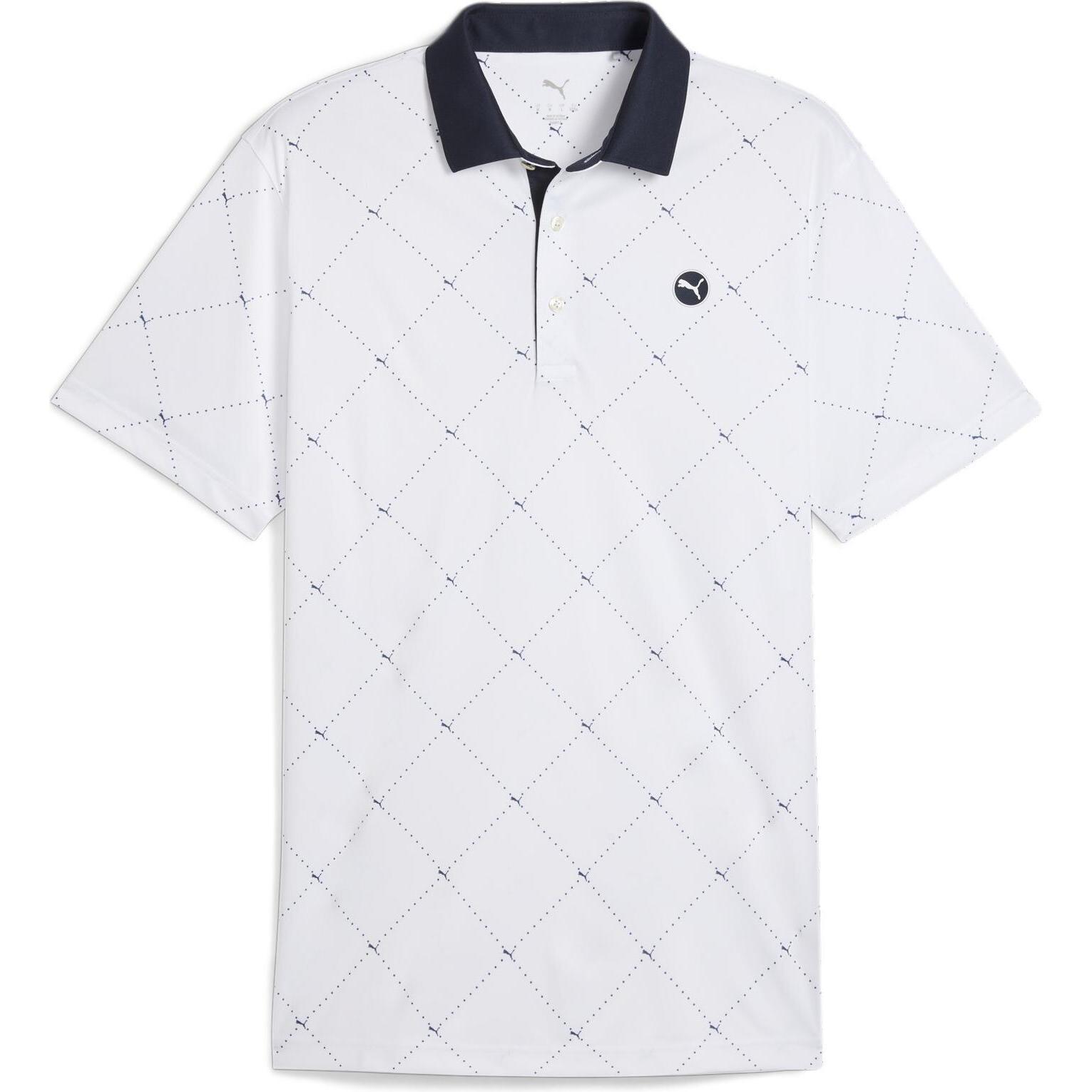 Puma, Herren, Shirt, Pure 2.0 Argyle Polo, Weiss, (S)