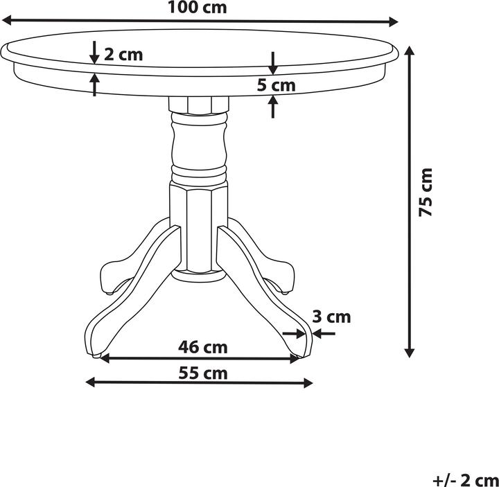 Actual product image Beliani Akron (100 x 100 x 76 cm)