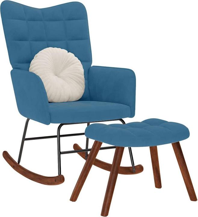 Produktbild vidaXL Schaukelstuhl mit Hocker