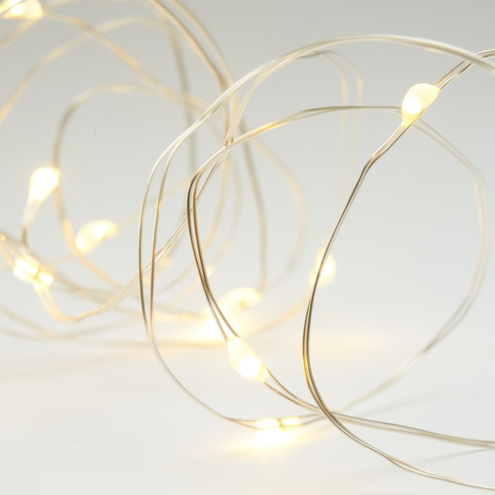 Image du produit VBS Guirlande lumineuse Micro LED d'extérieur, avec télécommande, 100 LED (10 m)