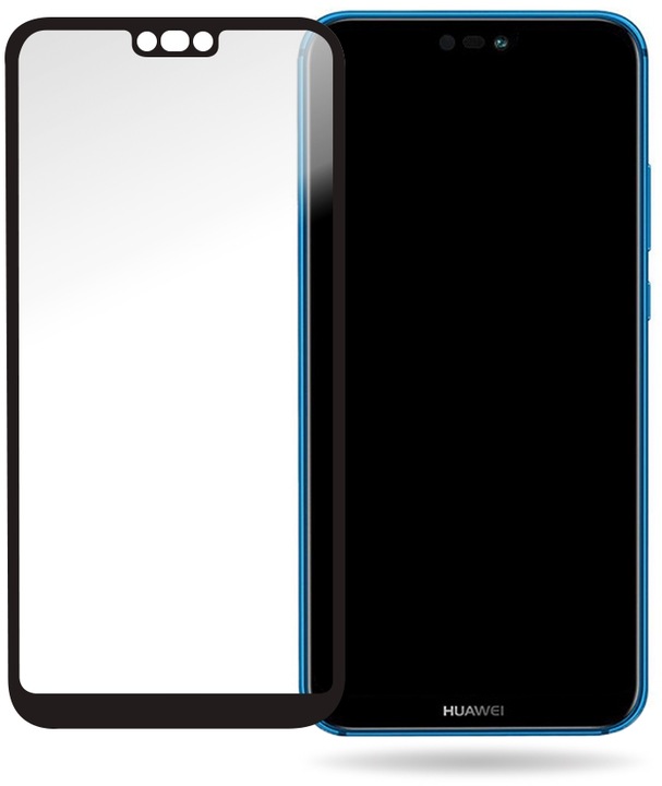 Actual product image Mobilize Black frame glass (1 Piece, Huawei P20 Lite)