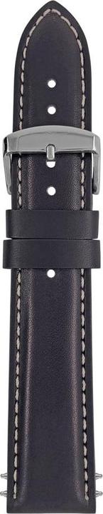 Zeppelin lederriemen schwarz 22 mm (22 mm, Leder)