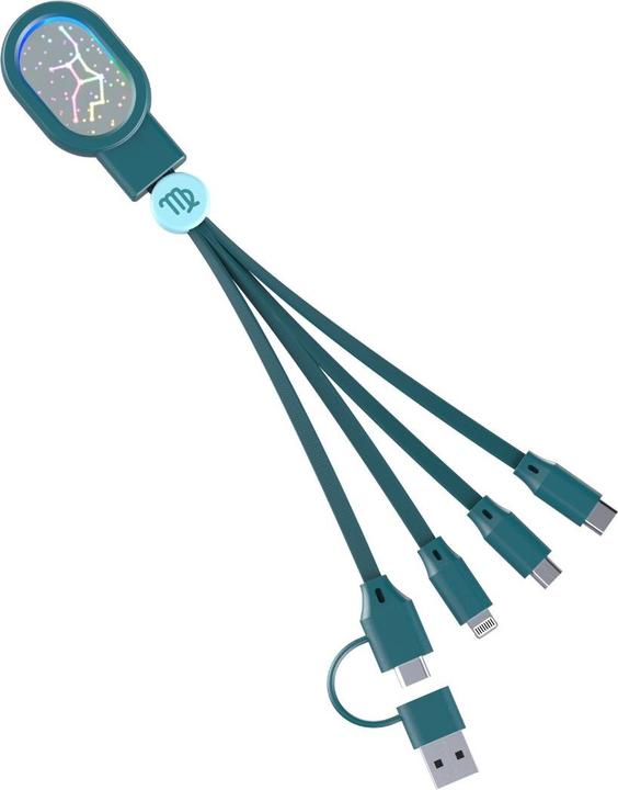 Produktbild MOB Universal Ladekabel 4in1 - Sternzeichen Jungfrau (USB 4.0)
