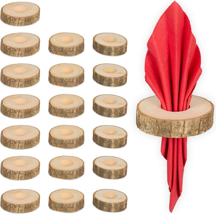 Relaxdays 20x Serviettenringe (20 x)