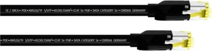 Image du produit Cordial 15538 RJ45 Netzwerkkabel, Patchkabel CAT 5e S/UTP 5.00 m Schwarz PUR-Man (S/UTP, CAT5e, 5 m)