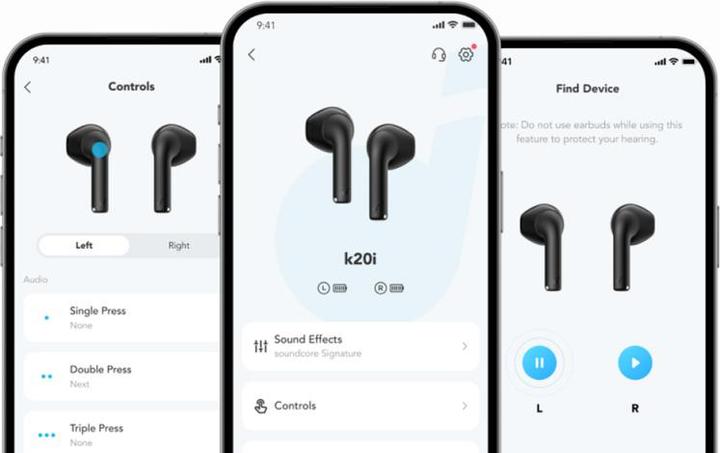 Image du produit soundcore Słuchawki bezprzewodowe K20i Niebieskie (Pas de réduction du bruit, 6 h, Sans fil)