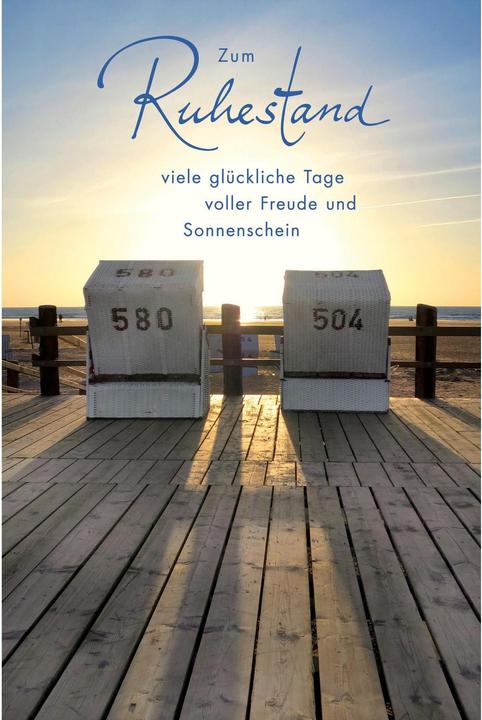 Produktbild ABC Glückwunschkarte Strandkorb Ruhestand B6 (1 Stk.)