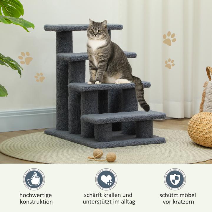 Actual product image PawHut Cat stairs (60 cm, Grey)