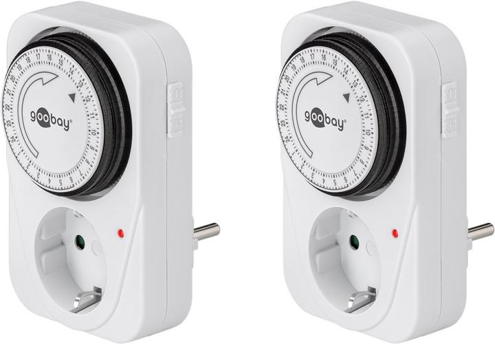 Goobay Analog timer, 2 pieces, White