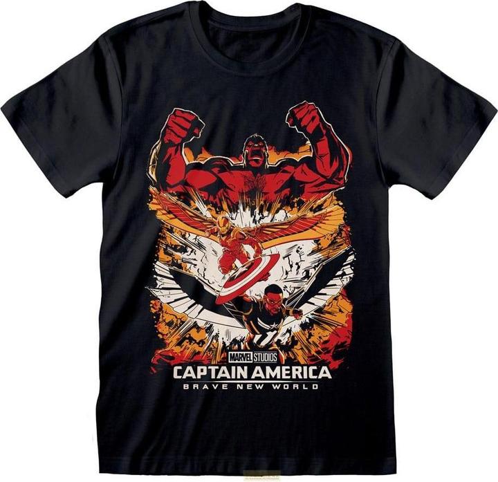 Heroes Inc Captain America Brave New World T-Shirt Montage Grösse L (L)