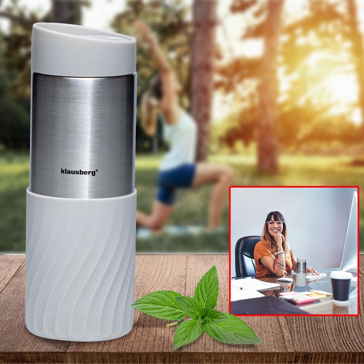 Actual product image Klausberg Double-walled thermo mug, 420 ml, light grey (0.42 l)