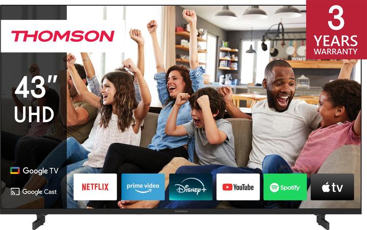 Actual product image Thomson TV 43 4K SMART UHD T2/C2S2 GOOGLE TV FRAMELESS (43", LED, 4K)