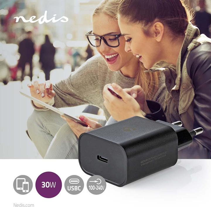 Actual product image Nedis Mains charger 32 W Quick charge function 1.5 2.0 2 - Number of outputs: 1, USB-C™, Automatic (32 W, 1 portion)