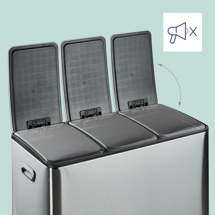 Produktbild Relaxdays Mülleimer 3 x 15 Liter (45 l)