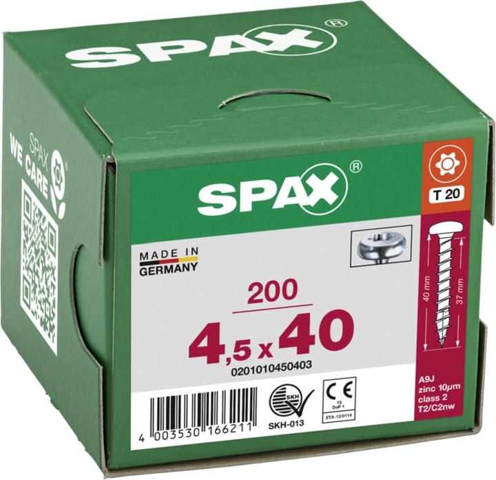 Actual product image Spax Halbrundkopf T-Star Plus T20 Vollgewinde Wirox (200 Screws per piece)