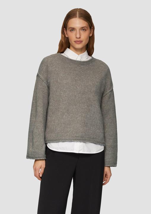 Produktbild S.Oliver Strickpullover Strickpullover mit weiten Ärmeln im Relaxed Fit (36)