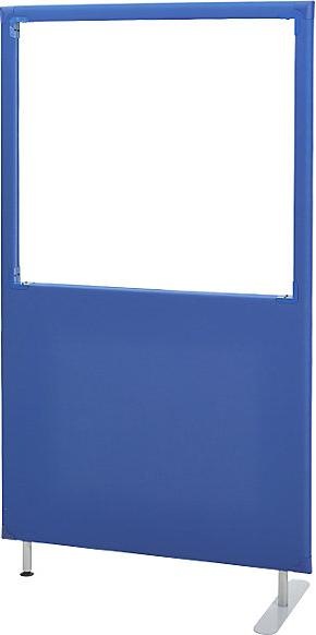 Produktbild eurokraft pro Schallschutz-Trennwand, Paneel mit Fenster, Höhe 1800 mm, Breite 1000 mm, blau (1000 x 1800 x 50 mm)