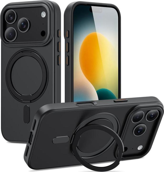 Productafbeelding Tech-Protect MagRing MagSafe Hülle für iPhone 17 Pro Max - Mattschwarz (Apple iPhone 17 Pro Max)