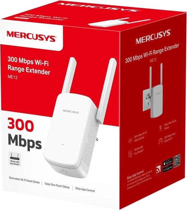 Produktbild Mercusys WL-Repeater ME12 N300 Wi-Fi Range Extender (300 Mbit/s)
