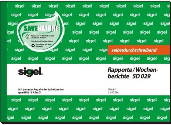 Immagine prodotto Sigel Rapporti/Rapporti settimanali (40 x)