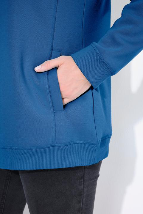 Actual product image Ulla Popken Drawstring Collar Long Sleeve Sweatshirt (50, 52)