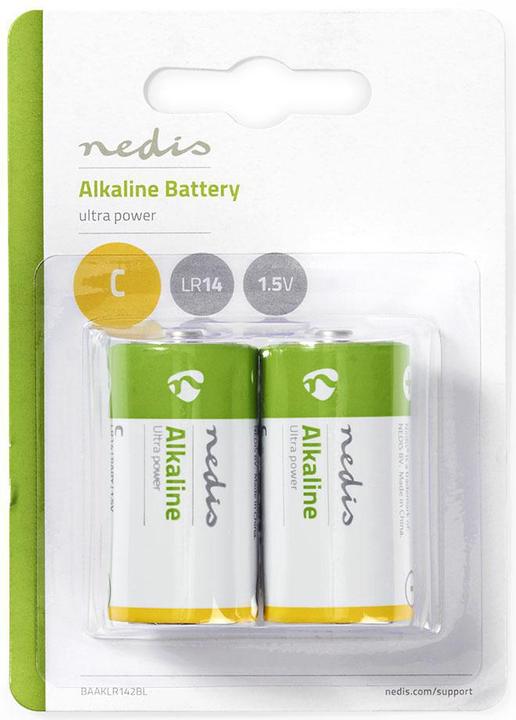Produktbild Nedis Alkaline Batterie C 1.5 V 2 oder Nüsse Etui (2 Stk., C)