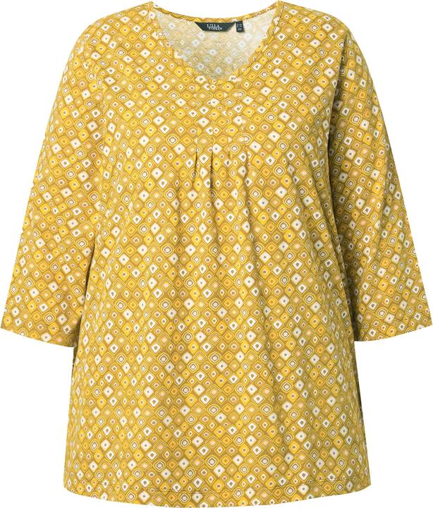Immagine prodotto Ulla Popken Maglia dal taglio svasato con stampa animalier, scollo a V e maniche a 3/4 (42, 44)