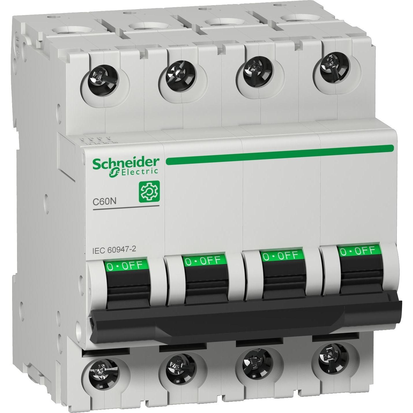 Schneider Electric, Schutzschalter, M9F10450 M9 C60N 4P 50A B IEC60947-2 LS-Schalter