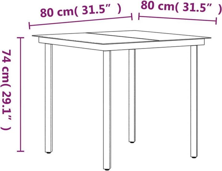 Image du produit vidaXL Padoner (80 x 80 x 74 cm)