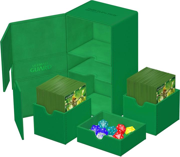 Actual product image Ultimate Guard Twin Flip'n'Tray 200+ XenoSkin Monocolor Vert