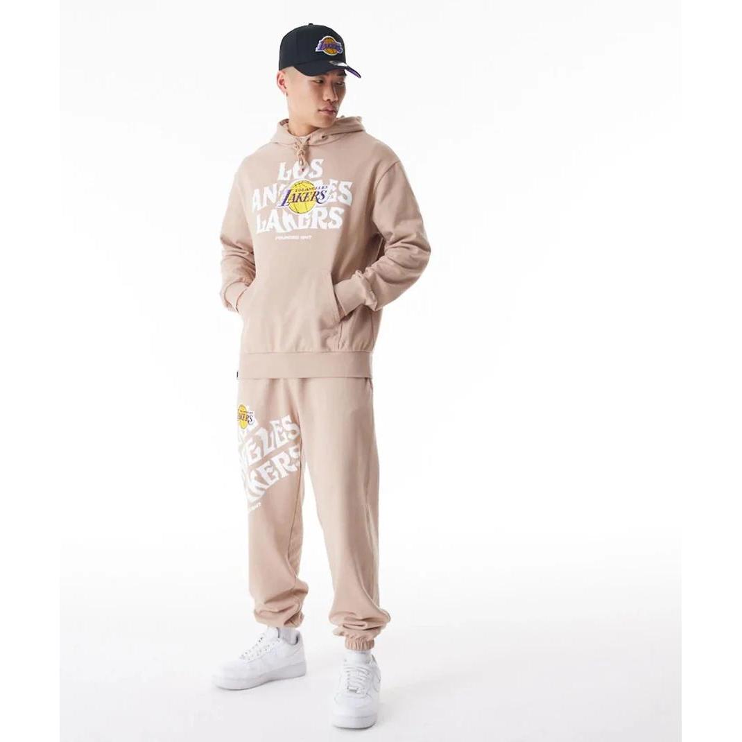 Thumbnail - New Era, Herren, Pullover, hoodie os angees akers nba graphic, Beige, (L)