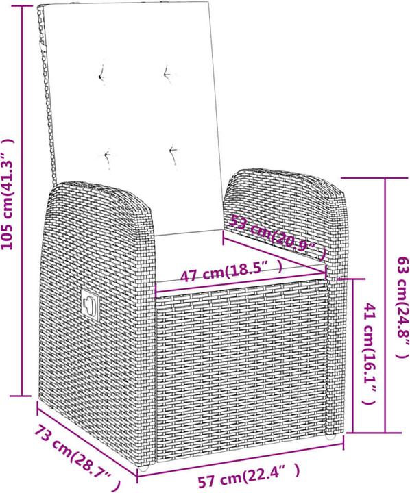 Produktbild vidaXL Garten Essgruppe