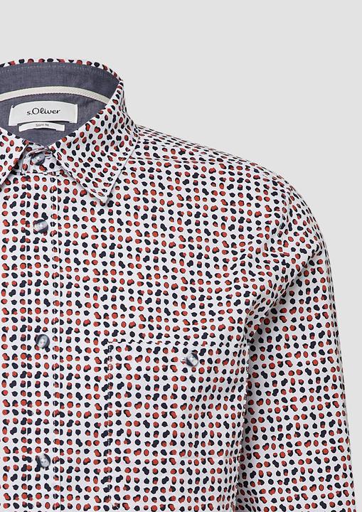 Immagine prodotto s.Oliver Hemd Slim Fit: Gemustertes Hemd aus Baumwollstretch (S)