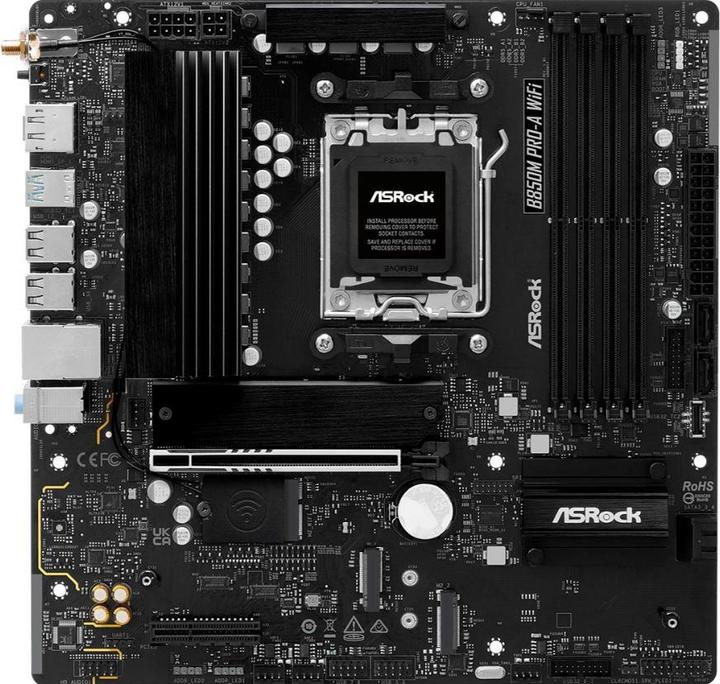 Produktbild AsRock B850M Pro-A WiFi (AM5, AMD B850, Micro ATX (mATX))