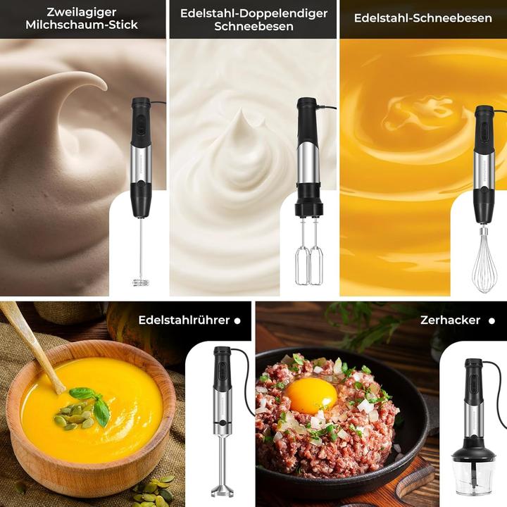 Produktbild Kowdom Stabmixer Set 6-in-1 mit Turbofunktion (1200 Watt)