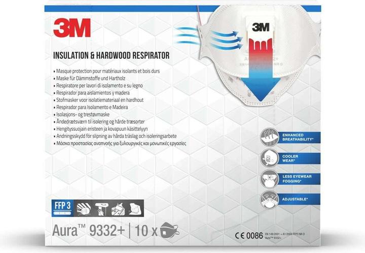 Produktbild 3M Aura Partikelmaske 9332PRO10 (FFP3, 10x)