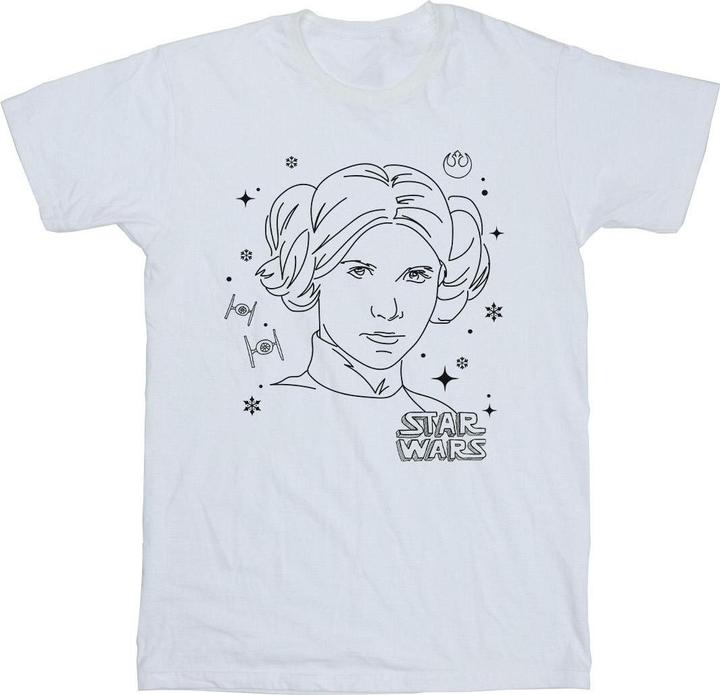 Immagine prodotto Star Wars Episode IV: A New Hope Leia Christmas Sketch Maglietta Uomo (4XL)
