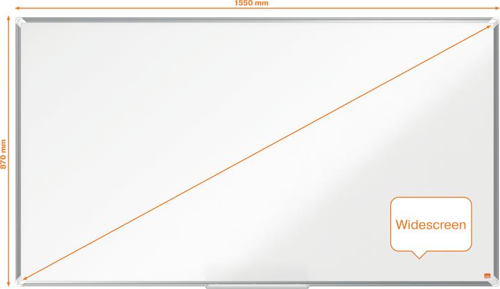 Produktbild Nobo Weisswandtafel Widescreen Premium Plus Stahl Nano Clean (155 x 87 cm)