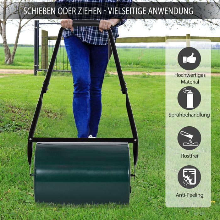 Immagine prodotto Swisshandel24 Rullo per prato con impugnatura a U Rullo da giardino Rullo da giardino diametro 30 cm 30 L