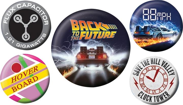 Immagine prodotto Back to the Future Set di spille Delorean 5pack in metallo