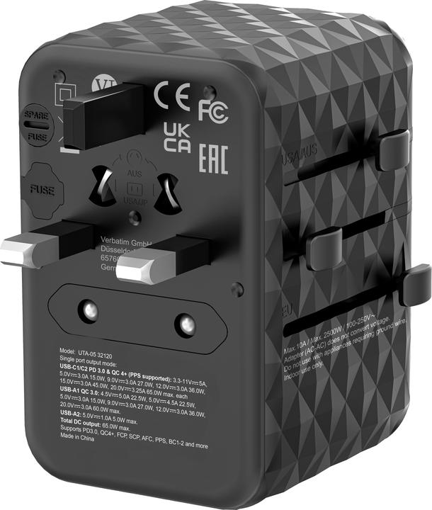 Actual product image Verbatim Universal travel adapter