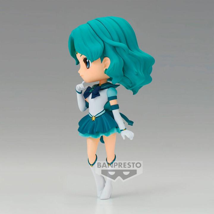 Actual product image Banpresto Pretty Guardian Sailor Moon Cosmos the Movie Q Posket - Eternal Sailor Neptune (Ver.B) Statue 14cm