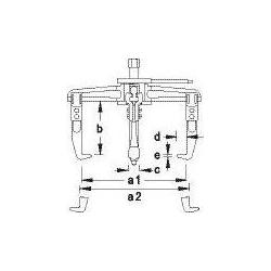 Thumbnail - Gedore, Fahrzeug Werkzeug, 1.07/4-3 Universal-Abzieher 3-armig 520x300 mm